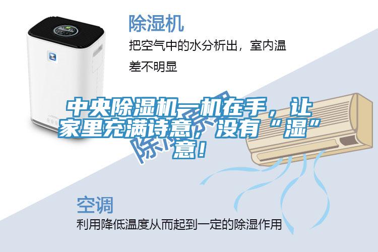 中央除濕機(jī)一機(jī)在手，讓家里充滿詩意，沒有“濕”意！