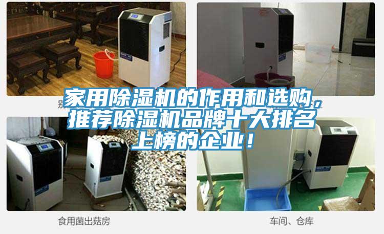 家用除濕機的作用和選購，推薦除濕機品牌十大排名上榜的企業！